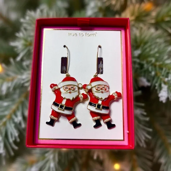 Santa Earrings - Festive Red and White NWT - Picture 11 of 11